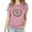 Pink-10, variant on STETMN Autism Awareness Women's T-Shirt Autism Puzzle Graphic Be Kind Shirts Casual Positive Tee Tops