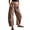 Khaki leopard, variant on Women's White Y2K Vintage Mid Rise Stretchy Barrel Jeans Loose Wide Leg Cropped with Pockets