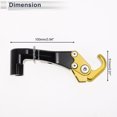 thumbnail image 4 of Gancho colgante ajustable para motocicleta, mango plano torcido con gancho, soporte para casco, bolsa de equipaje, aleación de aluminio dorado, 4 of 7