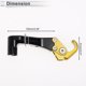 thumbnail image 4 of Gancho colgante ajustable para motocicleta, mango plano torcido con gancho, soporte para casco, bolsa de equipaje, aleación de aluminio dorado, 4 of 7