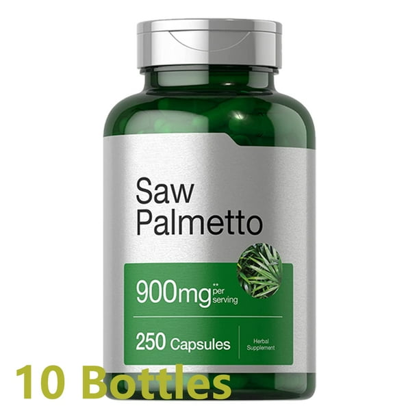 10 BottlesSaw Palmetto Extract 900mg 250 Capsules NonGMO and