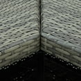 thumbnail image 5 of vidaXL Corner Bar Table Poly Rattan Dining Room Counter Table Multi Colors, 5 of 23