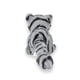 thumbnail image 3 of Gatito De Peluche Acostado Colo Gris Con Rayas Negras, 3 of 5