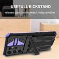 thumbnail image 3 of Decase Phone Case for Samsung Galaxy S22 Ultra Heavy Duty Cover With Slim Credit Card Holder Kicktand Hybrid Mobile Slot Rugged Case For Galaxy S22 Ultra, Purple, 3 of 7