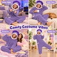 thumbnail image 4 of GOBWCOT Adult Big Mouth Monster Costume for Adults, Hooded Onesie Pajamas Loungewear for Halloween Cosplay Party Dress-Up, 4 of 8