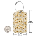 thumbnail image 4 of Honeii Brown Leaf Sunflower Print Leather Luggage Tag for Suitcases,ID Tags,Bag Tags for Luggage,Functional Travel Tag-2 PCS, 4 of 5