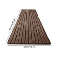 thumbnail image 3 of ZZkhGO Long Runner Shaggy Rug, Extra Thick Fluffy Foot Mat with Non-Slide Latex Backing, Soft High Pile Absorbent Carpet for Bathroom Laundry Room Hallway, Brown, 3 of 7