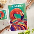 thumbnail image 4 of Lantern Press 1000 Piece Jigsaw Puzzle, Florida, Vivid, Flamingo, 4 of 5