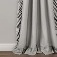 thumbnail image 4 of Lush Decor Reyna - Juego de Paneles de Cortina de Ventana con Volantes, par, 54 Pulgadas de Ancho x 84 Pulgadas de Largo, Gris Claro, Cortina fluida, Cortinas románticas con Volantes para recámara,, 4 of 14