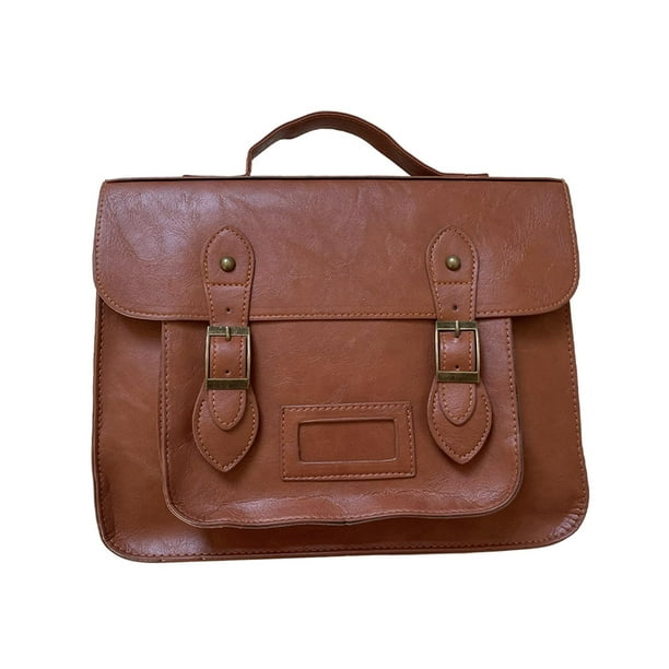 Mochila escolar Bolsos de hombro Bolso escolar Bolso con multiples bolsillos Bolso de compras de moda Bolso de mano de cuero de PU Mochila de gran Marron Salvador Tote de hombro