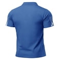 thumbnail image 3 of 250 Anniversary Usa Polo Shirts for Men Usa Flag Print Lapel Collar V Neck Short Sleeve Tops Independence Day Patriotic Star Regular Fit Soft Tshirts, 4XL, #01 Blue, 3 of 4