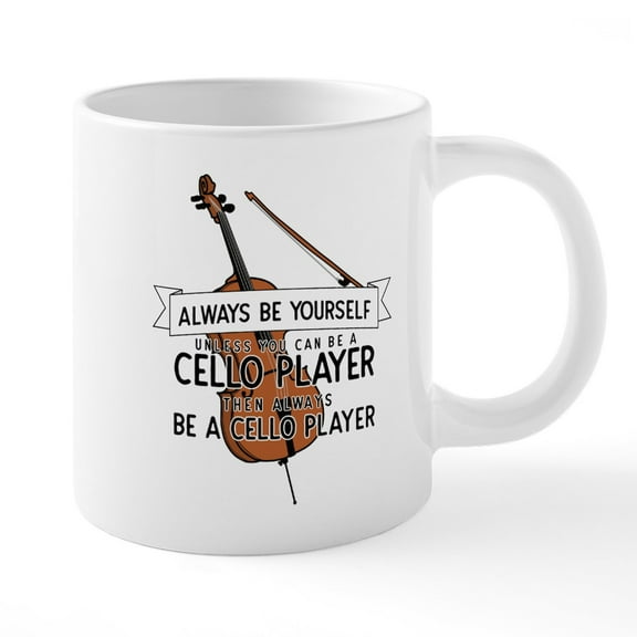 CafePress - Be A Cello Player Mugs - 20 Oz White Ceramic Mega Mug