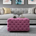 thumbnail image 1 of Homebeez Middle Century Upholstered Tufted Coffee Table with Padded Seat, Large Square Ottoman for Living Room Home Office, 1 of 8