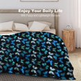 thumbnail image 5 of Butterfly Throw Blanket Beautiful Blue Butterfly Blanket Ultra Soft Flannel Butterflies Lightweight Cozy Blankets Gifts for Bed Couch Sofa Kids Adults 60"X50", 5 of 6