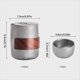 thumbnail image 5 of Juego de Té , Tetera de Viaje con 3 Tazas, Tazas de Té y Almacenamiento de Té, Juego de Té Portátil con Estuche, Tetera de Viaje de Doble Capa, 5 of 5