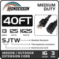 thumbnail image 2 of Cable de extensión para exteriores HONDERSON, 40 pies 16/3 SJTW, negro, 2 of 6