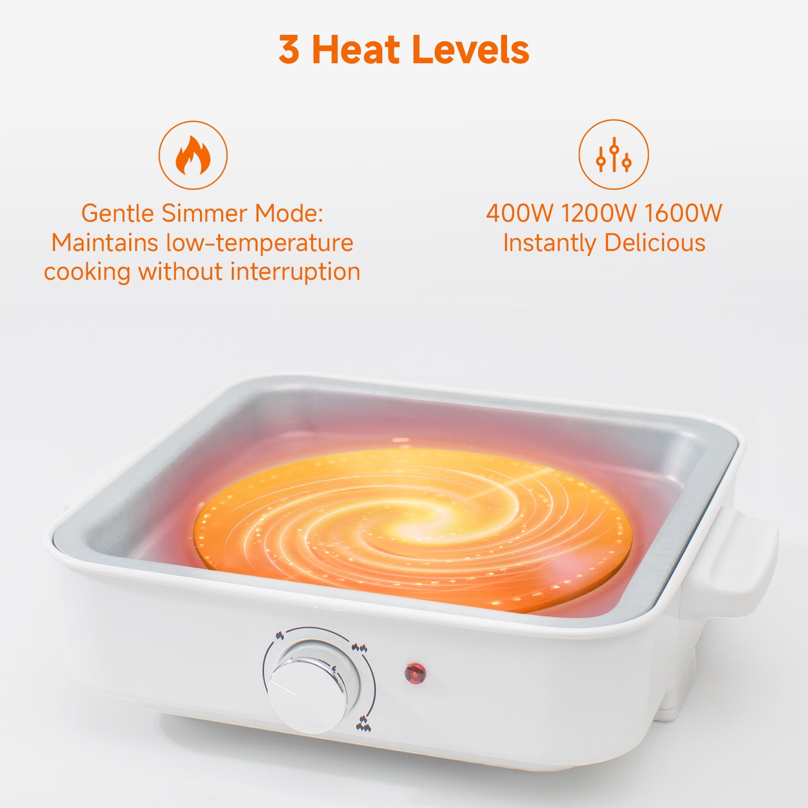 Electric Mini Hot Pot 4L, White