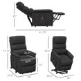 thumbnail image 7 of Domi Bonn Power Lift Chair for Seniors, Electric Lift Recliner Chair with Remote Control, Side Pockets for Living Room, Black, 7 of 7