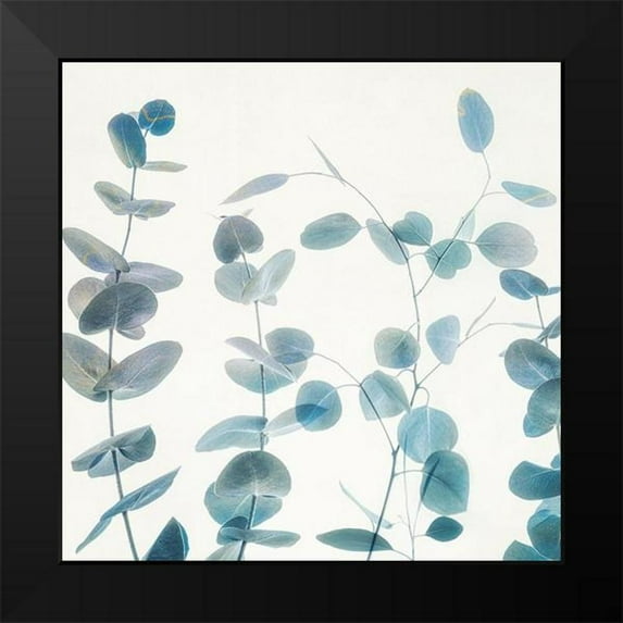 Poinski, Dianne 12x12 Black Modern Framed Museum Art Print Titled - Watercolor Blues II