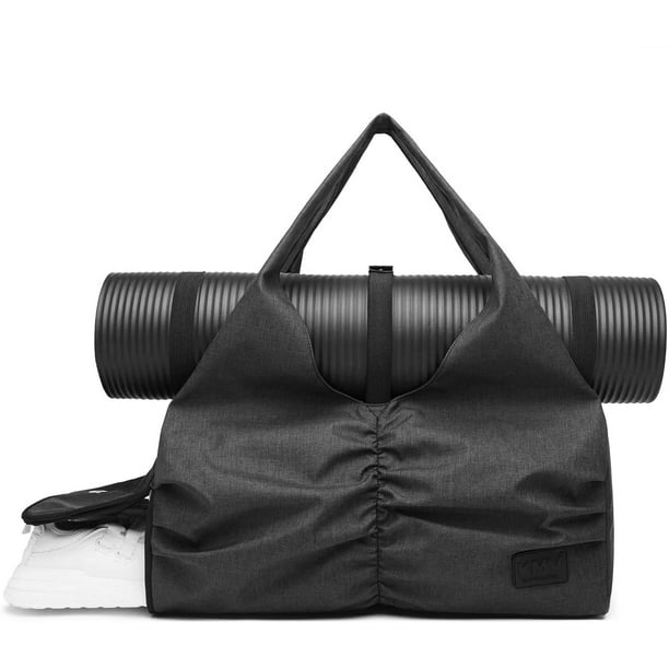 Travel Yoga Gym Bag for Women, Carrying Workout Gear, Makeup, and