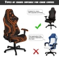 thumbnail image 6 of SCRAWLGOD Cyberpunk Lines Pattern Orange Gray Gaming Chair Cover Set of 4, Breathable Rotating Chair Slipcover Covers with Elastic Bottom Thick Computer Reclining Chair Slipcover with Armrest Cover, 6 of 7