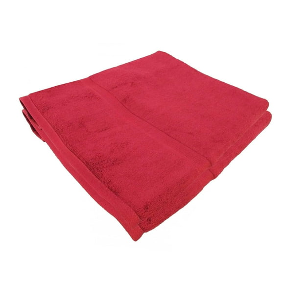 Silky Soft Hand Towel / Kitchen Towel - Extra Strength Bamboo Rayon Blend - 12" x 12" - Cranberry Red - 2 pc