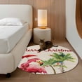 thumbnail image 3 of Christmas Flamingos Round Area Rug 4 FT, Non Slip Indoor Outdoor Rug, Xmas Balls Tree Rustic Washable Soft Circular Carpet Non-Shedding Floor Mat for Coffee Table Nursery Foyer Balcony, 3 of 9