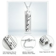thumbnail image 3 of Cremation Jewelry Urn Necklace for Ashes, Pet Paw Print Memorial Pendant for Dog Cat Ashes Keepsake Locket for Men for Women(Silver), 3 of 7
