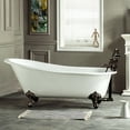 thumbnail image 2 of Aqua Eden VCT7D5431B5 54" Cast Iron Oval Single Slipper Clawfoot Tub (7" Faucet Drillings), White/Oil Rubbed Bronze, 2 of 7