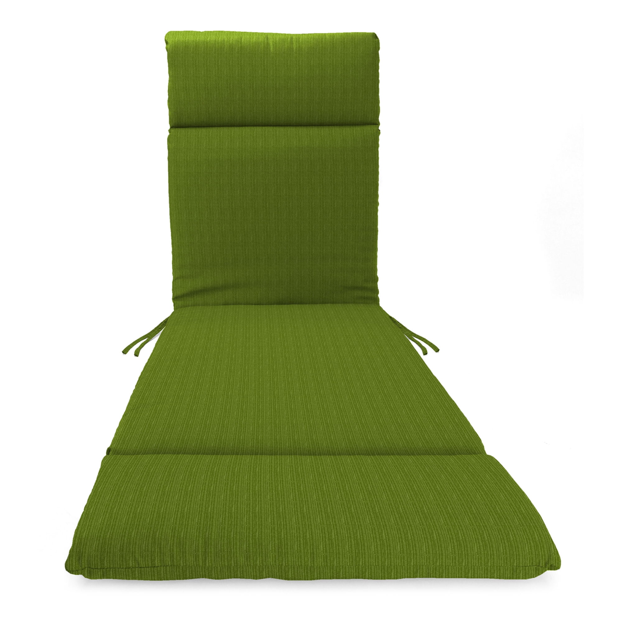 Jordan Manufacturing 72" x 21" Bolt Grass Green Solid Rectangular Outdoor Chaise Lounge Cushion with Ties and Hanger Loop