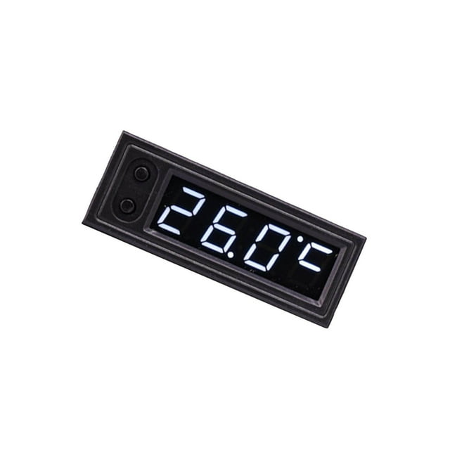 Car Clock Voltmeter Thermometer Durable Universal Accessories Motorcycle Automotive Car Battery White