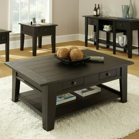 Steve Silver Liberty Rectangle Antique Black Wood Coffee Table Steve Silver Liberty Rectangle Antique Black Wood Coffee Table