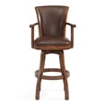 thumbnail image 2 of Armen Living Raleigh 26" Faux Leather Swivel Counter Stool in Chestnut, 2 of 6