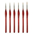 thumbnail image 2 of Plumas De Acuarela 6 PCS Miniature Detail Paint Brush Set Fine Three Sided Line Marker for Watercolor Gouache and Acrylic Art Painting JASKFLY, 2 of 8