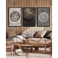 thumbnail image 6 of Drsoum Vintage Wood Tree Rings Wall Art 24x36in3pcs Black Framed Farmhouse Rustic Canvas Paintings Nature Artwork, 6 of 9