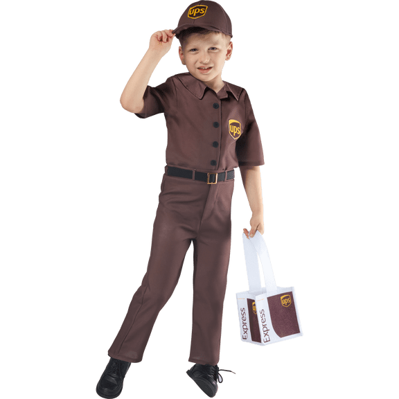 UPS Halloween Costume for Children, Boy's Size S (6/7), by Rubies