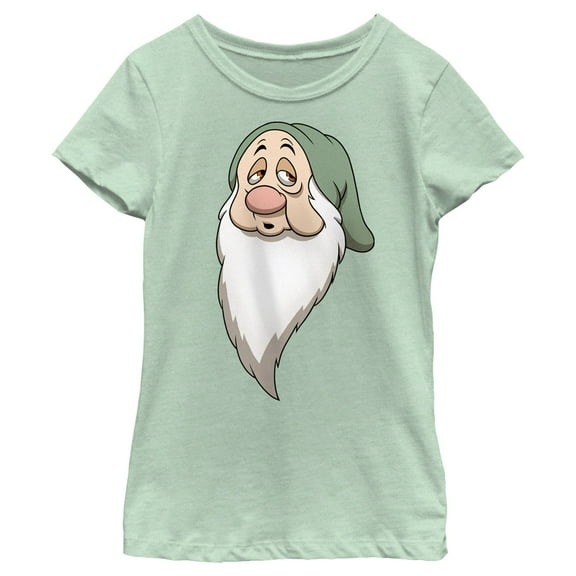 Girl's Snow White and the Seven Dwarfs Sleepy's Face  Graphic Tee Mint X Large