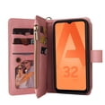 thumbnail image 5 of Zipper Wallet Case for Samsung Galaxy A33 5G, [15 Card Slots] [Zipper Pocket] Luxury PU Leather Flip Folio Cover with [Magnetic] [Wrist Hand Strap] [Kickstand] Skin-Feeling Shockproof Case,Pink, 5 of 10