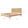 thumbnail image 5 of Cid Tori Queen Bed- Fluted Headboard- Low Profile Platform- Natural Brown, 5 of 10