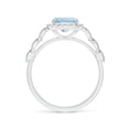 thumbnail image 2 of ANGARA Natural Cushion 1.85 ct Aquamarine Halo Ring with Marquise Motifs in 14K White Gold for Women (Size-9x7mm) | March Birthstone, Anniversary, Jewelry Gift for Women | Natural Aquamarine Ring, 2 of 8