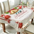 thumbnail image 4 of Coolnut Christmas Balls Tablecloth, Waterproof Washable Polyester Square Table Cover, Durable Tablecloth for Kitchen Dining Table Party Decor, 60"X 90", 4 of 7