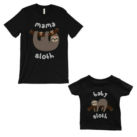 

Mama Baby Sloth Mom and Baby Matching T-Shirts Black Mother s Day