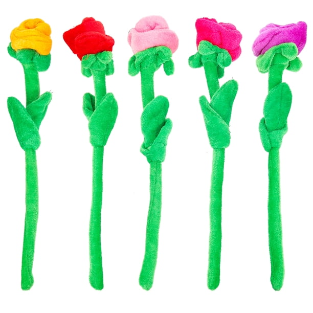 5 piezas de rosas artificiales DIY Decoraciones de flores falsas para niños