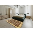 thumbnail image 4 of Ahgly Company Indoor Square Abstract Red Brown Abstract Area Rugs, 7' Square, 4 of 6