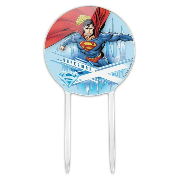 Acrylic Superman Solitude Cake Topper Party Decoration for Wedding Anniversary Birthday Graduation