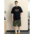 thumbnail image 3 of Conjuntos para hombre con estampado gráfico para entrenamiento, ropa básica de verano con alfabeto, camisetas, pantalones cortos, trajes para hombre, ropa juvenil emo esencial, 3 of 5