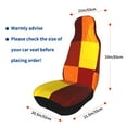 thumbnail image 5 of Easy to Install Car Universal Seat Cover, Red Rectangular Art Four Seasons Universal Front Seat Cover, 2-Piece, 5 of 8