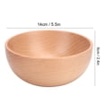 thumbnail image 3 of Round Wooden Bowl, Exquisite Handmade,  , Kitchen Utensil for Salad, Soup, Rice, 3 of 8