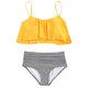 thumbnail image 1 of Mujeres que imprimen traje de baño pequeño de color sólido fresco Split Bikini Set traje de baño OAVQHLG3B Store lin121212, 1 of 4