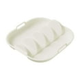 thumbnail image 4 of deevoka Taco Holder Plate Reusable Holds up to 4 Tacos Non Slip with Handles Platter White, 4 of 9
